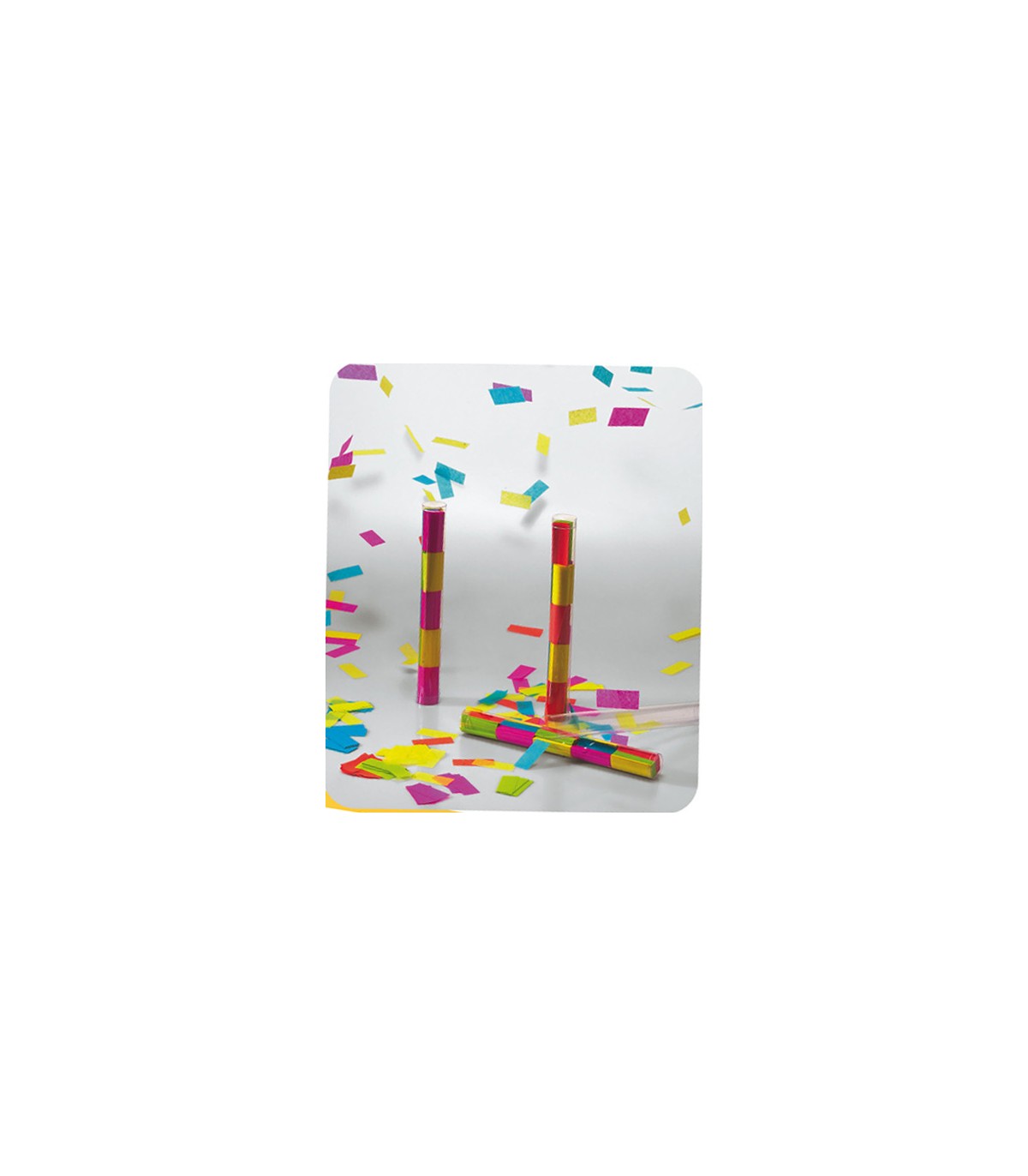 Canon à Confettis 30 cm - Rectangles - Multicolore - Jour de Fête