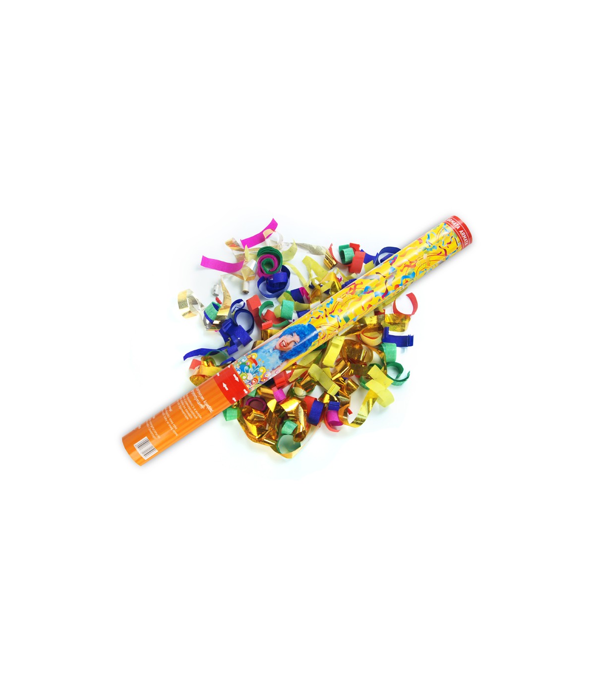 Canon à confettis multicolores